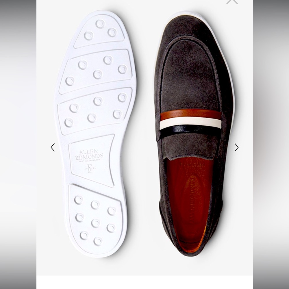 Allen Edmonds Randolph slip on suede sneaker